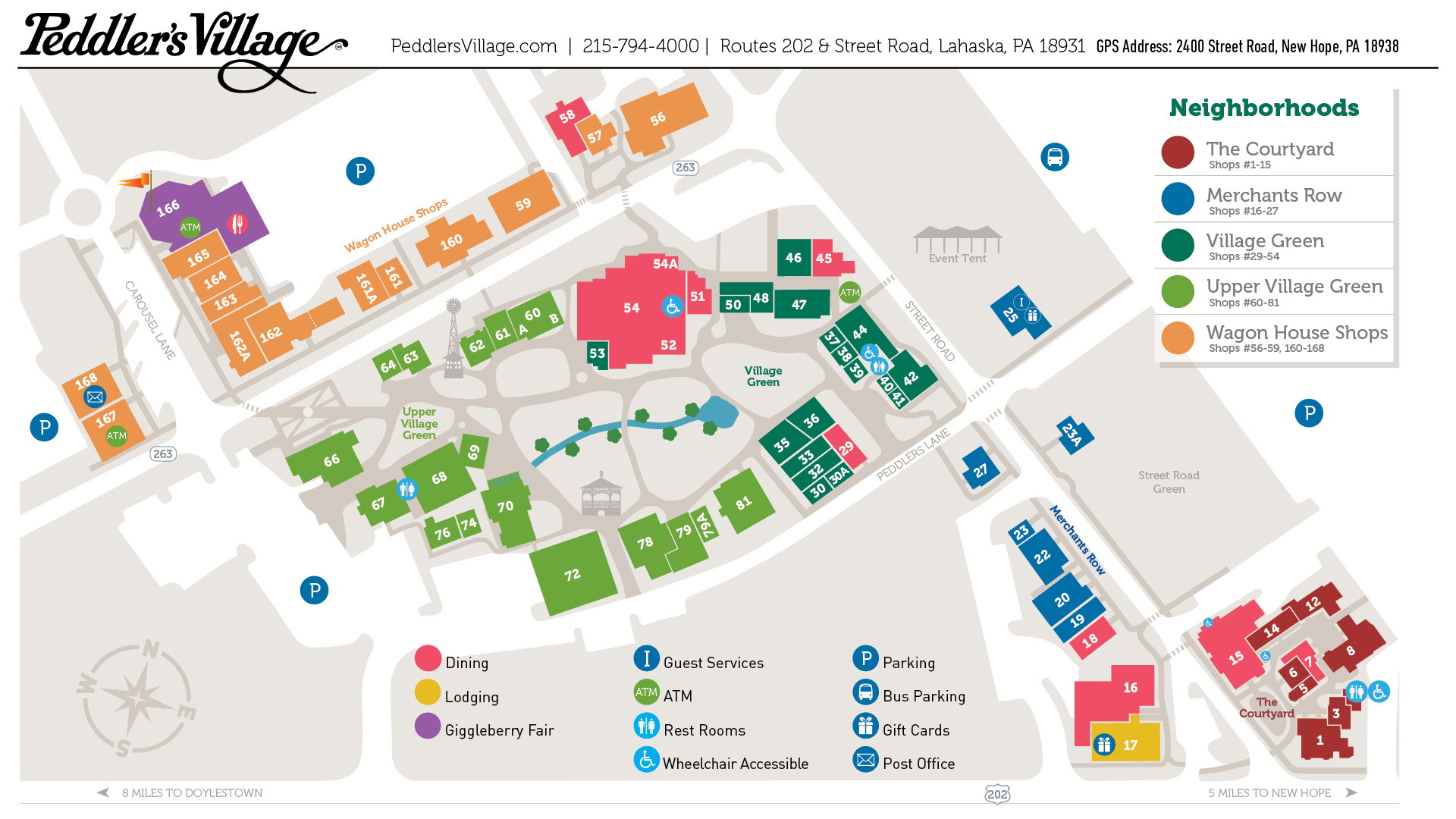 Map - Peddler's Village